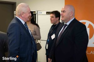 Mayor Steven Del Duca and David Van Slingerland at cutting the ribbon ceremony for the MedTech Innovation Lab at Sterling Industries.