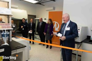 David Van Slingerland, giving a speech at the Medtech Innovation Lab opening ceremony at Sterling Industries.